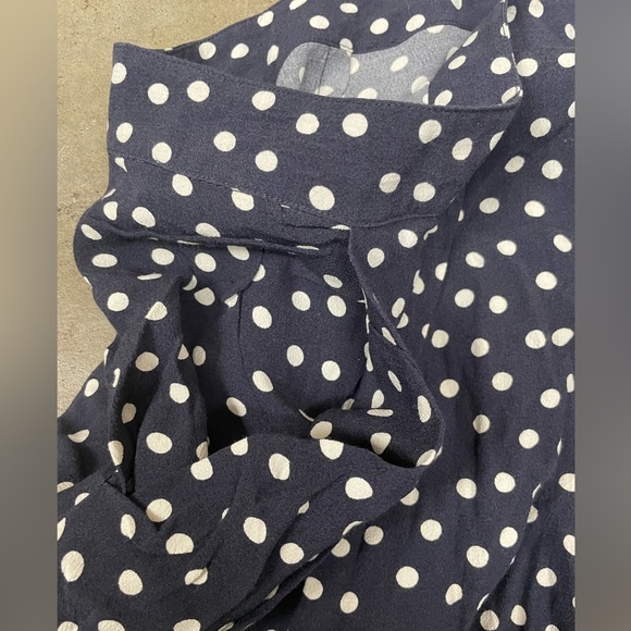 Cabi polka dot skirt dark navy blue a line skate skirt size 4 - Picture 5 of 9
